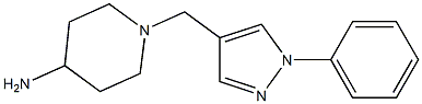 1-[(1-phenyl-1H-pyrazol-4-yl)methyl]piperidin-4-amine 结构式