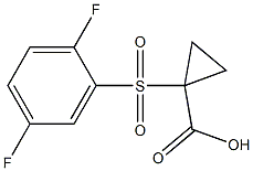 1-[(2,5-difluorophenyl)sulfonyl]cyclopropanecarboxylic acid 结构式