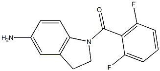 1-[(2,6-difluorophenyl)carbonyl]-2,3-dihydro-1H-indol-5-amine 结构式