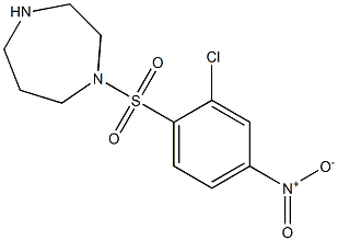 1-[(2-chloro-4-nitrobenzene)sulfonyl]-1,4-diazepane 结构式