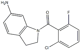 1-[(2-chloro-6-fluorophenyl)carbonyl]-2,3-dihydro-1H-indol-6-amine 结构式