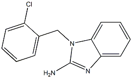 1-[(2-chlorophenyl)methyl]-1H-1,3-benzodiazol-2-amine 结构式
