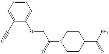 1-[(2-cyanophenoxy)acetyl]piperidine-4-carboxamide 结构式