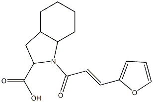 1-[(2E)-3-(2-furyl)prop-2-enoyl]octahydro-1H-indole-2-carboxylic acid 结构式