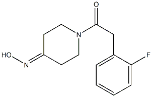 1-[(2-fluorophenyl)acetyl]piperidin-4-one oxime 结构式