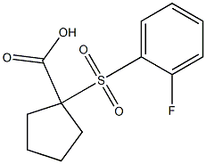 1-[(2-fluorophenyl)sulfonyl]cyclopentanecarboxylic acid 结构式