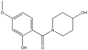 1-[(2-hydroxy-4-methoxyphenyl)carbonyl]piperidin-4-ol 结构式
