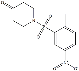1-[(2-methyl-5-nitrobenzene)sulfonyl]piperidin-4-one 结构式