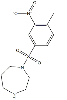 1-[(3,4-dimethyl-5-nitrobenzene)sulfonyl]-1,4-diazepane 结构式