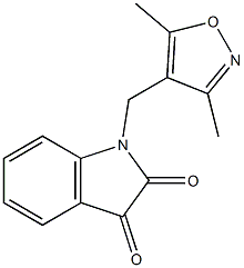 1-[(3,5-dimethyl-1,2-oxazol-4-yl)methyl]-2,3-dihydro-1H-indole-2,3-dione 结构式