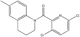 1-[(3,6-dichloropyridin-2-yl)carbonyl]-6-methyl-1,2,3,4-tetrahydroquinoline 结构式