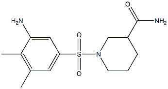 1-[(3-amino-4,5-dimethylbenzene)sulfonyl]piperidine-3-carboxamide 结构式