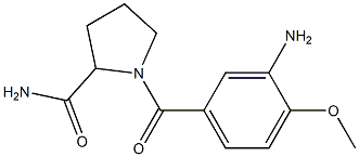 1-[(3-amino-4-methoxyphenyl)carbonyl]pyrrolidine-2-carboxamide 结构式