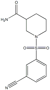 1-[(3-cyanophenyl)sulfonyl]piperidine-3-carboxamide 结构式
