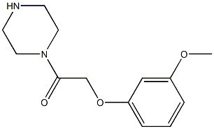 1-[(3-methoxyphenoxy)acetyl]piperazine 结构式