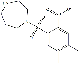 1-[(4,5-dimethyl-2-nitrobenzene)sulfonyl]-1,4-diazepane 结构式