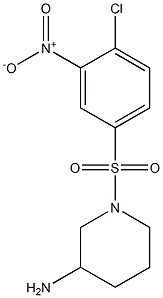 1-[(4-chloro-3-nitrobenzene)sulfonyl]piperidin-3-amine 结构式