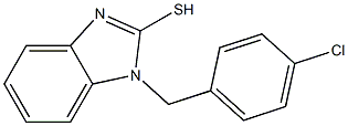 1-[(4-chlorophenyl)methyl]-1H-1,3-benzodiazole-2-thiol 结构式