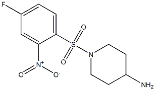 1-[(4-fluoro-2-nitrobenzene)sulfonyl]piperidin-4-amine 结构式