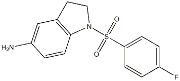 1-[(4-fluorobenzene)sulfonyl]-2,3-dihydro-1H-indol-5-amine 结构式