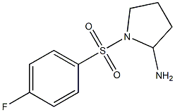 1-[(4-fluorobenzene)sulfonyl]pyrrolidin-2-amine 结构式