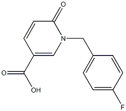 1-[(4-fluorophenyl)methyl]-6-oxo-1,6-dihydropyridine-3-carboxylic acid 结构式