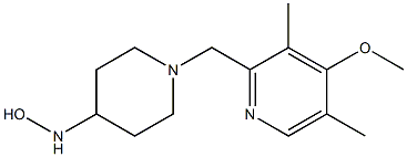 1-[(4-methoxy-3,5-dimethylpyridin-2-yl)methyl]piperidine-4-hydroxylamine 结构式