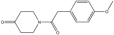 1-[(4-methoxyphenyl)acetyl]piperidin-4-one 结构式