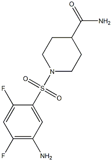 1-[(5-amino-2,4-difluorobenzene)sulfonyl]piperidine-4-carboxamide 结构式