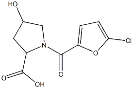 1-[(5-chlorofuran-2-yl)carbonyl]-4-hydroxypyrrolidine-2-carboxylic acid 结构式
