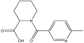 1-[(6-methylpyridin-3-yl)carbonyl]piperidine-2-carboxylic acid 结构式