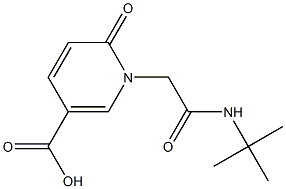 1-[(tert-butylcarbamoyl)methyl]-6-oxo-1,6-dihydropyridine-3-carboxylic acid 结构式