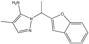 1-[1-(1-benzofuran-2-yl)ethyl]-4-methyl-1H-pyrazol-5-amine 结构式