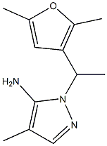 1-[1-(2,5-dimethylfuran-3-yl)ethyl]-4-methyl-1H-pyrazol-5-amine 结构式