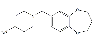 1-[1-(3,4-dihydro-2H-1,5-benzodioxepin-7-yl)ethyl]piperidin-4-amine 结构式