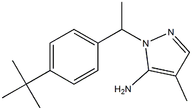 1-[1-(4-tert-butylphenyl)ethyl]-4-methyl-1H-pyrazol-5-amine 结构式