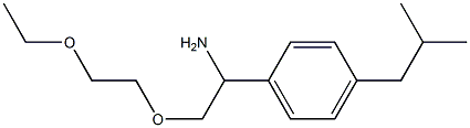 1-[1-amino-2-(2-ethoxyethoxy)ethyl]-4-(2-methylpropyl)benzene 结构式
