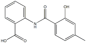 2-[(2-hydroxy-4-methylbenzene)amido]benzoic acid 结构式