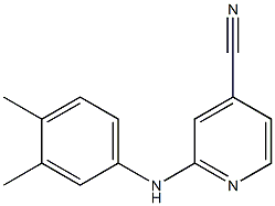 2-[(3,4-dimethylphenyl)amino]pyridine-4-carbonitrile 结构式