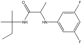 2-[(3,5-difluorophenyl)amino]-N-(2-methylbutan-2-yl)propanamide 结构式