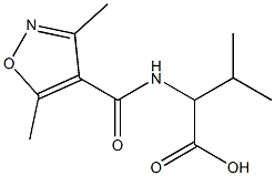 2-[(3,5-dimethyl-1,2-oxazol-4-yl)formamido]-3-methylbutanoic acid 结构式