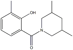 2-[(3,5-dimethylpiperidin-1-yl)carbonyl]-6-methylphenol 结构式