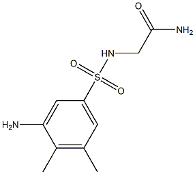 2-[(3-amino-4,5-dimethylbenzene)sulfonamido]acetamide 结构式