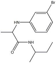 2-[(3-bromophenyl)amino]-N-(butan-2-yl)propanamide 结构式