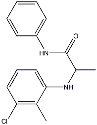 2-[(3-chloro-2-methylphenyl)amino]-N-phenylpropanamide 结构式