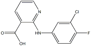 2-[(3-chloro-4-fluorophenyl)amino]pyridine-3-carboxylic acid 结构式