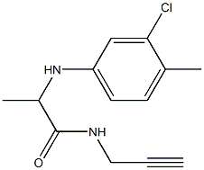 2-[(3-chloro-4-methylphenyl)amino]-N-(prop-2-yn-1-yl)propanamide 结构式