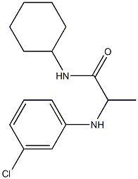 2-[(3-chlorophenyl)amino]-N-cyclohexylpropanamide 结构式