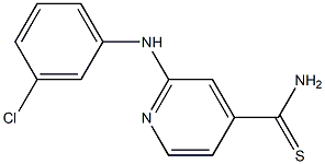 2-[(3-chlorophenyl)amino]pyridine-4-carbothioamide 结构式