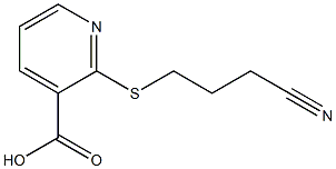 2-[(3-cyanopropyl)sulfanyl]pyridine-3-carboxylic acid 结构式